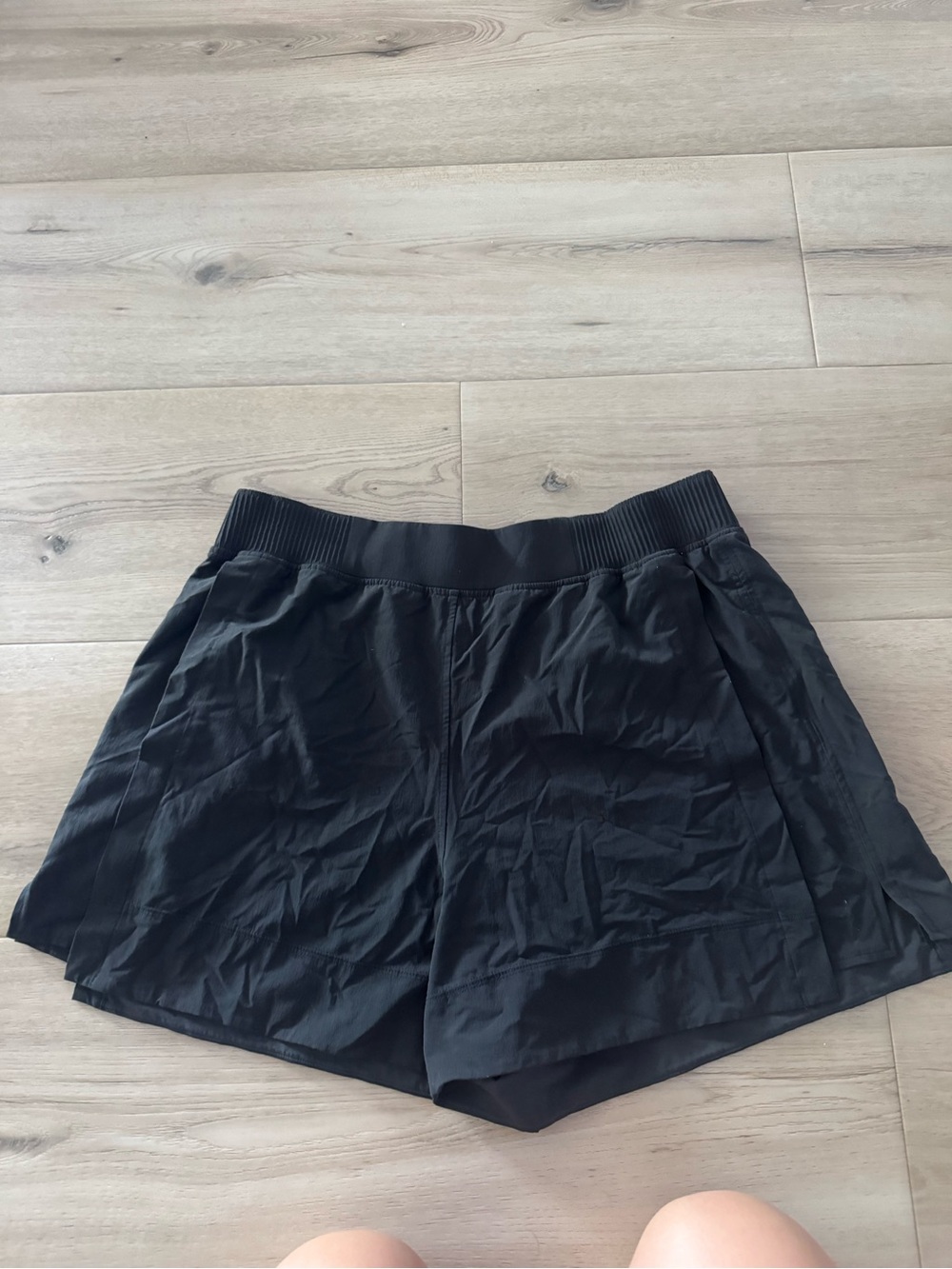 lululemon athletica Black Women's Athletic Shorts with Ribbed Waistband